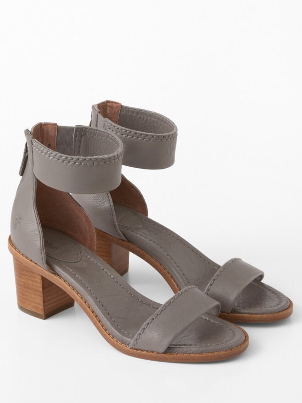 {FRYE} Frye Brielle Back-Zip Leather Sandals